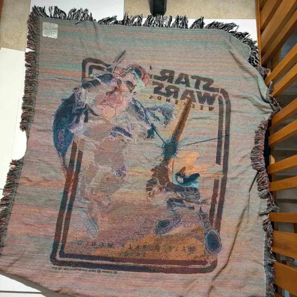 Star Wars Disney Mandalorin Tapestry Mickey vs. Boba 2010 blanket